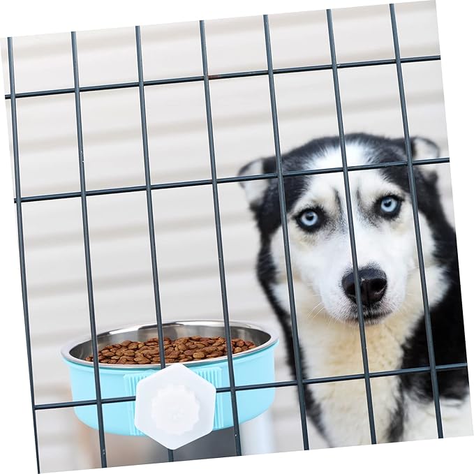 VANZACK Stainless Steel Dog Bowl Double Layer Easy to Pet Feeder Pet Supplies