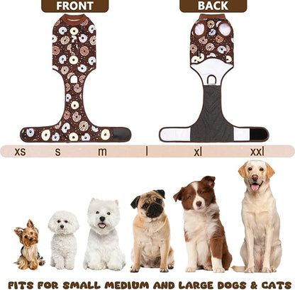 Dog Surgery Suit, Breathable Surgical Recovery Suit for Female Spay Male Neuter, Anti-Licking Surgical Recovery Suit for Abdominal Wounds Skin Disease, Brown, XX-Large