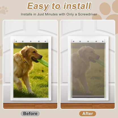 Large Dog Door Replacement Flap with Screws, Compatible with PAC11-11039, Measures 10 1/8" X 16 7/8", Doggy Door Replacement Flap, Weather Resistant and Easy to Install