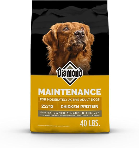 Diamond Maintenance Adult Dry Dog Food 22/12 for Moderately Active Dogs 40lb Bag