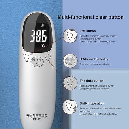 Cat and Dog Ear Temperature Monitor,Pet Only,Dog and Cat Ear Care Supply,Take Pet Temperature Tool