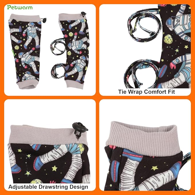 PetWarm Dog Recovery Sleeve 4pcs Set, Dog Leg Sleeve, Ideal for Comfort and Support During Pet Recovery, Suitable for Active or Support Recoverying Pet Use, Grey, S