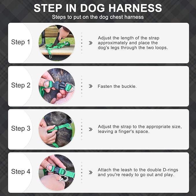 BEAUTYZOO Step in Dog Harness Collar and Leash Set for Small Medium Large Dogs, No Pull No Choke Puppy Harness,Soft Mesh Reflective Pet Padded Vest Adjustable for Doggie Girl or Boy,Chihuahua,Pink XS