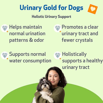 Pet Wellbeing Urinary Gold for Dogs - Vet-Formulated Multi-Herb Urinary Tract Support - Bladder Health & Urinary System Wellness - Natural Dog Supplement - 2 oz (59ml) (4 fl oz (118 ml))