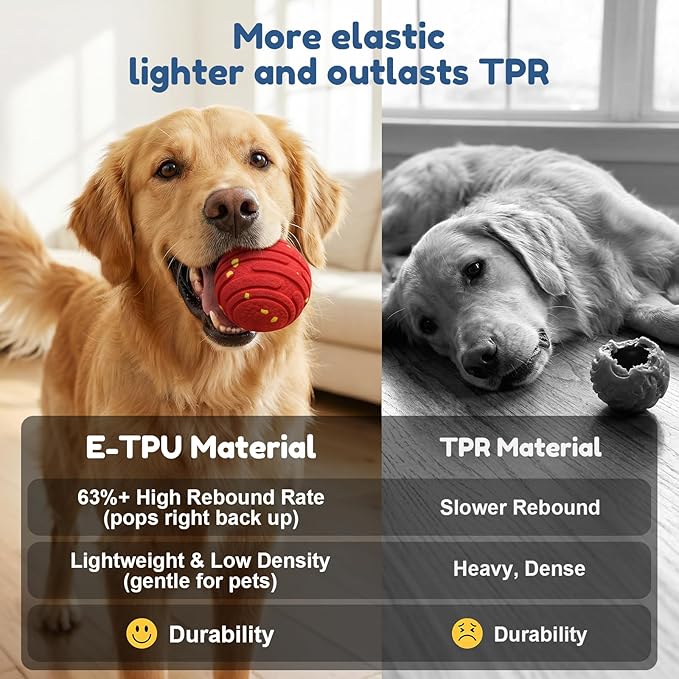 Interactive Dog Toys with Remote Control, Smart Interactive Dog Ball with 3 Modes, Auto-Moving&Bouncing, High-Resilience&Chew Resistant E-TPU Dog Ball, IPX6 Waterproof, Rolling Ball Dogs