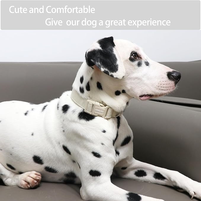 ARING PET Cotton Dog Collar-Soft Dog Collar for Small Dogs, Lightweight Comfortable Pet Collars with Quick Release Buckle for Small Medium Large Dog