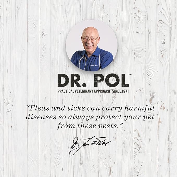 Dr. Pol Incredi-Pol Flea & Tick Spray | Fast-Acting Pest Control for Dogs | Helps Repel & Eliminate Fleas, Ticks & Larvae | Safe & Effective Formula | 8 oz