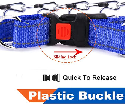 Supet Dog Prong Collar, Dog Choke Collar Adjustable Dog Pinch Collar with Quick Release Buckle/Nylon Cover for Small Medium Large Dogs
