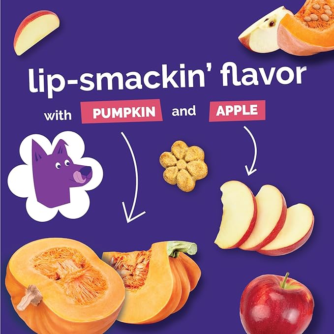 Fruitables Baked Dog Treats Variety 4 Pack (Pumpkin & Apple, Banana, Blueberry, Cranberry) - 7 oz (4 Pack)