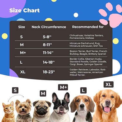 Dog Cone, Uadonile Inflatable Cone Collar for Dogs and Cats, Dog Neck Collar Recovery E-Collar Alternative After Surgery, Elizabethan Collar for Dogs Recovery(Tie-dye Purple Blue, XL)