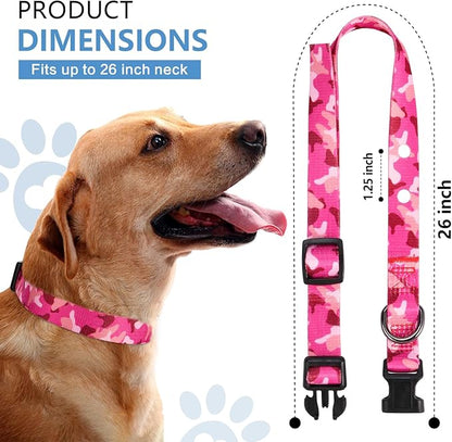 Rhea Rose 3/4 Inch Replacement Collar Strap Shock Collar with 2 Holes, Compatible with Nearly All Brands and Models of Underground Electric Dog Fences and Training Collars, Pink Camo