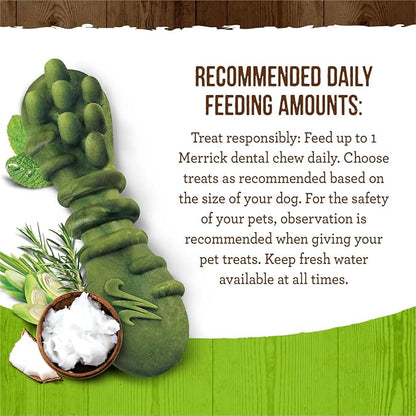 Merrick Fresh Kisses Natural Dental Chews Infused With Coconut And Botanical Oils For Tiny Dogs 5-15 Lbs - 78 ct. Box