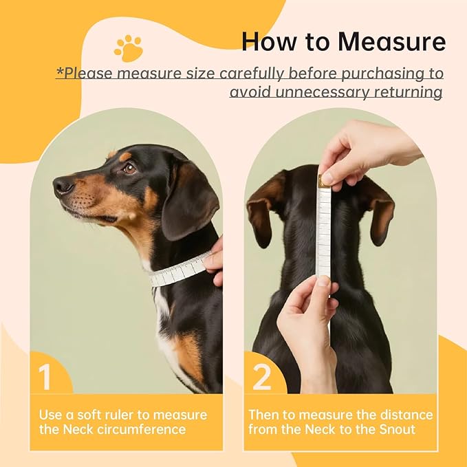 Dog Cone Collar for Surgery Recovery, Adjustable Soft Elizabethan Collar, Anti-Lick Protective Neck E-Collar for Dogs L