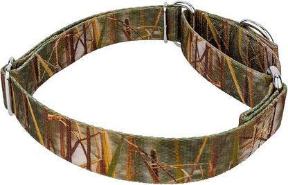 Country Brook Petz - Waterfowl Camo Martingale Dog Collar and Leash - Camouflage Collection Featuring Rugged Designs (1 Inch, Medium)
