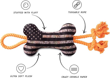 Fringe Studio Plush Dog Toy, CAMO UP America(289754)