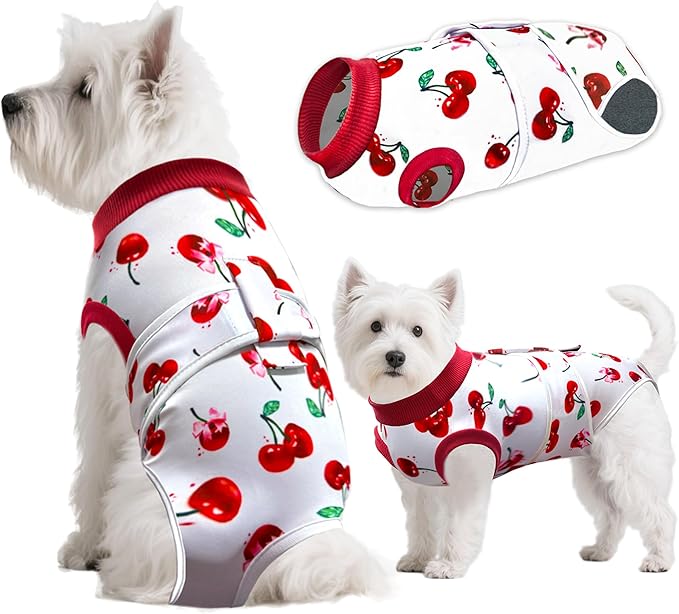 Dog Surgery Recovery Suit, Abdominal Surgical Suit for Male Female Dog Post Spay Neuter, Breathable Pet Onesie E-Collar & Cone Alternative, Surgery Shirt to Prevent Licking, Medium