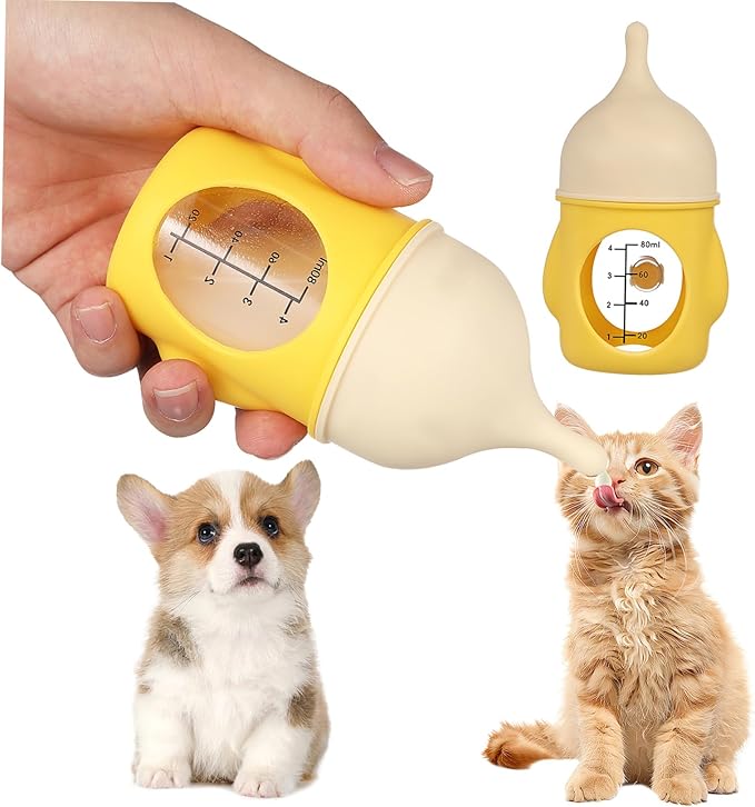 YARNOW Milk Replacer for Puppies Pet Bottle Nursing Puppy Bottles for Nursing Kitten Ergonomic Design Easy to Clean