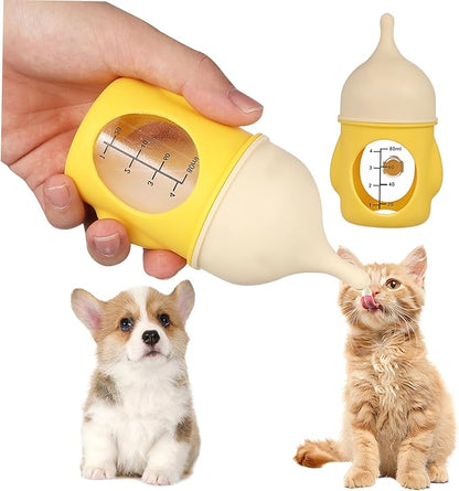 YARNOW Milk Replacer for Puppies Pet Bottle Nursing Puppy Bottles for Nursing Kitten Ergonomic Design Easy to Clean