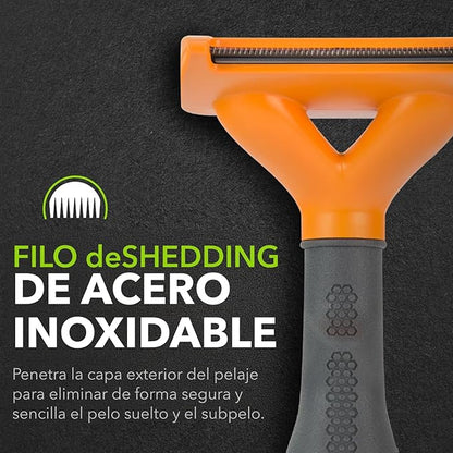 FURminator Medium Dog Undercoat deShedding Tool, Long Hair, Reduces Loose Hair from Shedding
