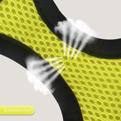 YIMEIS Dog Harness and Leash Set, No Pull Soft Mesh Pet Harness, Reflective Adjustable Puppy Vest for Small Medium Large Dogs, Cats (Fluorescent Yellow, Small (Pack of 1)