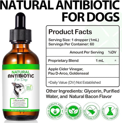 2 Pack Antibiotics for Dogs, Natural Antibiotics for Dogs, Dog Antibiotics, Dog Multivitamin for Pets, Dog Supplies Antibiotics, Natural Dog Antibiotics Supports Dog Allergy and Itch Relief