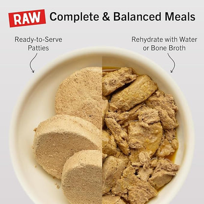 Stella & Chewy's Freeze-Dried Raw Dinner Patties - Simply Venison Recipe - High Protein Grain-Free Puppy & Dog Food - Perfect for Picky Eaters - 25 oz (Pack of 2)