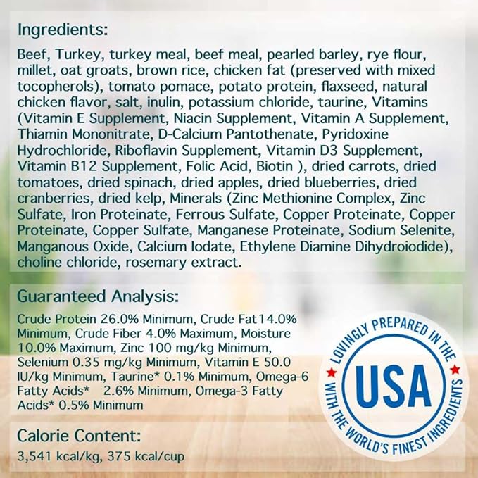 Chicken Soup for the Soul All Natural Premium Adult Dry Dog Food, Real Meat First Ingredient, No By-Products, Supports Gut & Immune Health, Beef & Brown Rice, 28lb