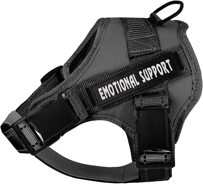 voopet Service Dog Harness, Emotional Support Pet Vest Harness, Reflective Breathable & Adjustable No Pull ESA Harness for Small Medium Large Dogs (with 4 PCS Removeable Tags),XX Small (Pack of 1)