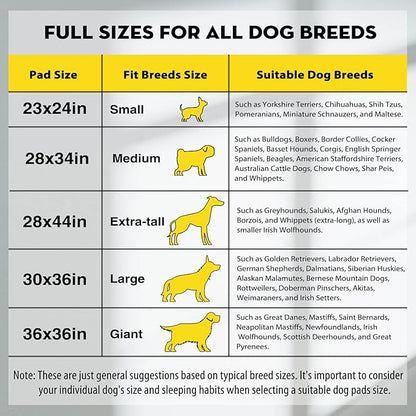 CROCI Charcoal Puppy Pads with Adhesive Tabs, 28x34in Extra Large Pee Pads for Dogs, Odor-Control Super Absorbent Quick-Dry Leak-Proof, Disposable (40 Counts)