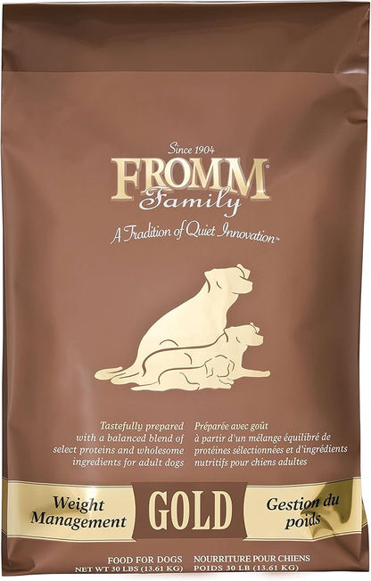 Fromm Weight Management Gold Premium Dry Dog Food - Weight Management Dog Food for Medium & Small Breeds - Turkey Recipe - 30 lb