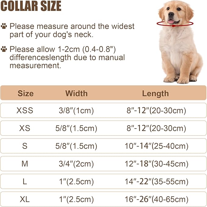 Reflective Dog Collar with Buckle Adjustable Safety Nylon Collars for Small Medium Large Dogs, Brown XL