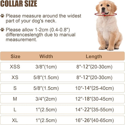 Reflective Dog Collar with Buckle Adjustable Safety Nylon Collars for Small Medium Large Dogs, Brown L