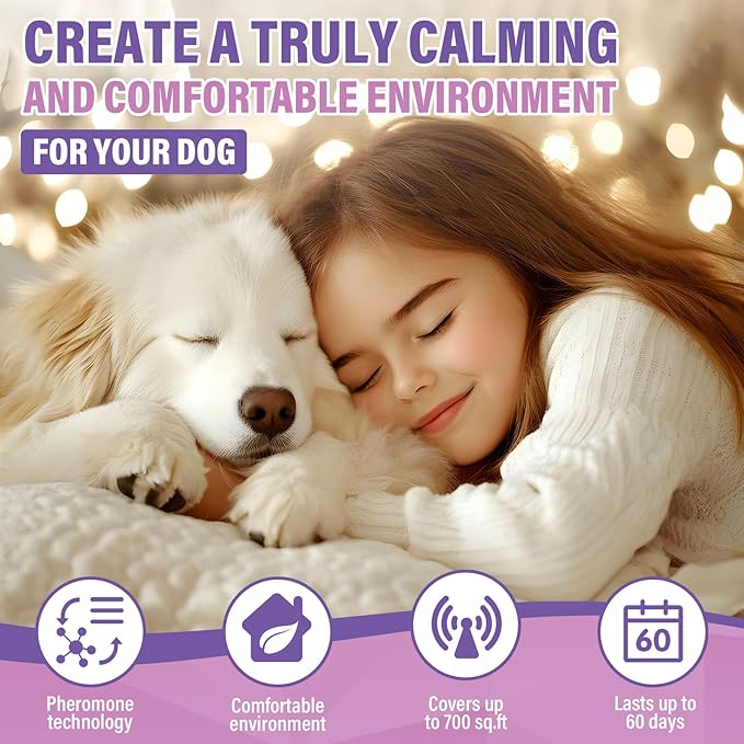 3 in 1 Advanced Kit Appeasing Pheromone Diffuser to Calm Pet for Anxiety Relieve Relief Reduce Aggression Fighting Stress Dog Pheromones Calming Diffuser