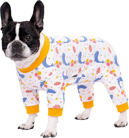 Dog Surgery Recovery Suit, Dog Onesie for Surgery Female Male Dogs, Dogs Pajamas Long Sleeve, Small Dogs Onesie, Abdominal Wound Bandages Surgical Suit, Cat Recovery Suit for Shedding Skin Disease