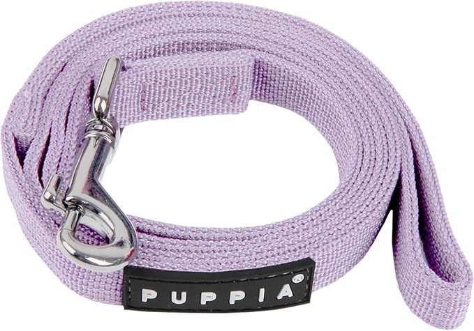 Puppia Two Tone Dog Lead Strong Durable Comfortable Grip Walking Training Leash for Small & Medium Dog, Violet, Medium
