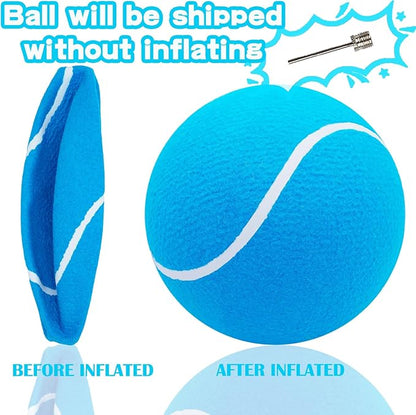 Banfeng Big Tennis Ball for Dogs, Giant Dog Tennis Ball Toy Large Outdoor Sports Gift for Small Medium Large Dog (Sky Blue, 9.5 inch)
