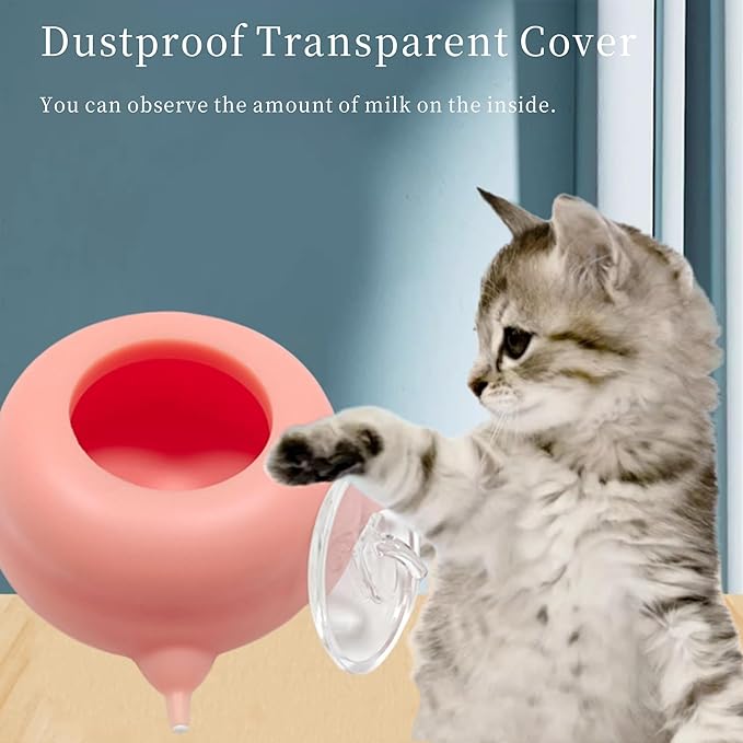 Puppy Feeder Milk Bowl, Silicone Bottle with 3 Nipples for Dogs Cats Puppies Kittens Nursing Station