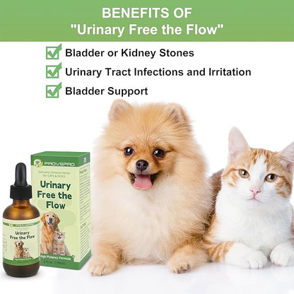Dog & Cat Bladder Crystals Treatment or Stone, Bladder Kidney Stones Dissolver for Pet, Cat Dog Urinary Tract Supplements for Kidney and Bladder Stones, Urinary Free The Flow, 2 fl oz (59ml)