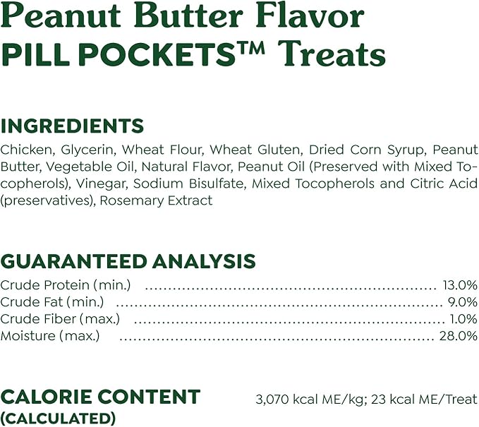 Greenies Pill Pockets for Dogs Large Size, Dog Treat Pouch for Capsule Medication, Peanut Butter Flavor, (6) 7.9 oz. Pouches