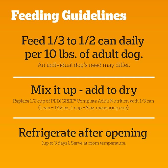 Pedigree Choice Cuts In Gravy Adult Canned Soft Wet Dog Food With Beef, 22 oz. Cans (12 Count, Pack of 1)