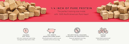 Crumps Naturals Mini Trainers Freeze Dried Pork Hearts 1.9oz, Dog Treats
