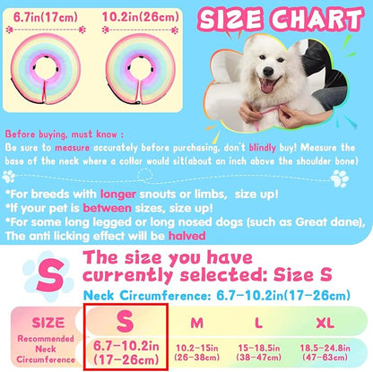 Inflatable Dog Cone Collar Alternative After Surgery, Soft Donut Neck Cone for Yorkshire Pomeranian Small Dogs & Adult Cat, etc, Comfortable Protective E Collar Recovery Cone Not Block Vision