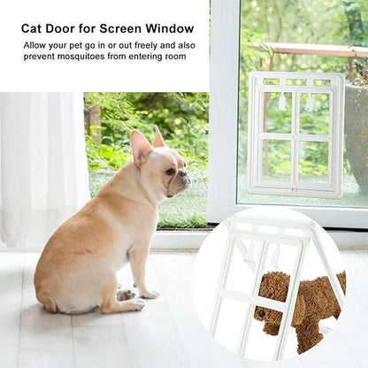 Pet Door, Sturdy Doggie Pet Door, Doggy Doggie Door, Screen Window Gate, Interior and Exterior Doors for Pet Lovers (XL Field Style)