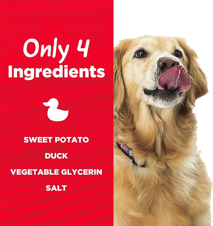 Country Kitchen Sweet Potato & Duck Jerky Tender Dog Treats, Made with Real Duck, High Protein, Low Fat, No Artificial Colors, 16 oz