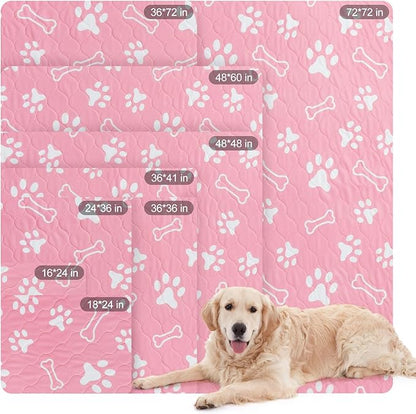 BEAUTYZOO 4 Pack Washable Pee Pads for Dogs, Reusable Puppy Pads for Potty Training, Waterproof Super Absorbent Wee Wee Pads for Dogs Non-Slip, Pet Whelping Mats Playpen Dog Crate Floors, 24IN x 36IN