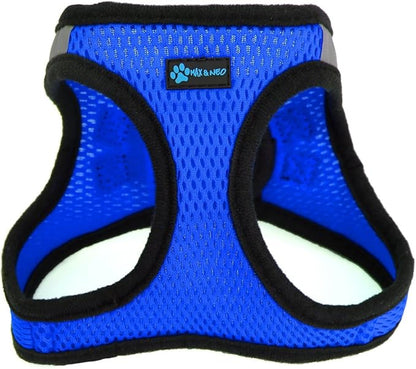 Max and Neo Nanu Small Dog Reflective Dog Harness - We Donate a Harness to a Dog Rescue for Every Harness Sold (Medium, Blue)