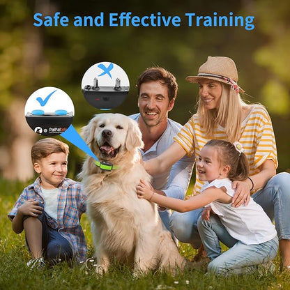 PaiPaitek Automatic Bark Collar with Remote for Large Dog, Up to 3300ft Range Bark and Training Collar Combo, 100% Waterproof Dog Bark Shock Collar with Flashlight