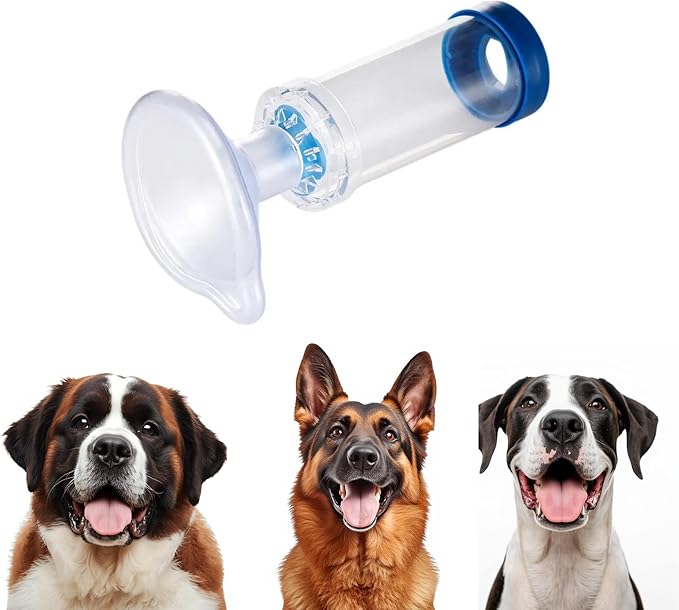 Pet Inhaler Spacer with Face Mask, Handheld Aerochamber for Pets, Dog Inhaler Spacer with Comfortable Mask, Aero Chamber (for Dogs Large & XL)