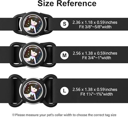 Waterproof Airtag Dog Collar Holder, Silicone & ABS Airtag Holder for Dog & Cat Collars, Ultra-Durable, Lightweight and Protective Airtag Case (Pink-1, Regular)