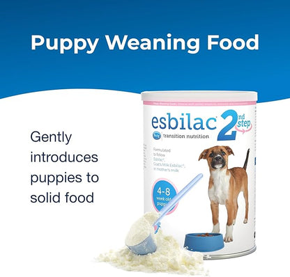 Pet-Ag Esbilac 2nd Step Puppy Weaning Food - 14 oz - Powdered Puppy Weaning Formula with DHA, Natural Milk Protein, Vitamins & Minerals for Puppies 4-8 Weeks Old - Easy to Digest